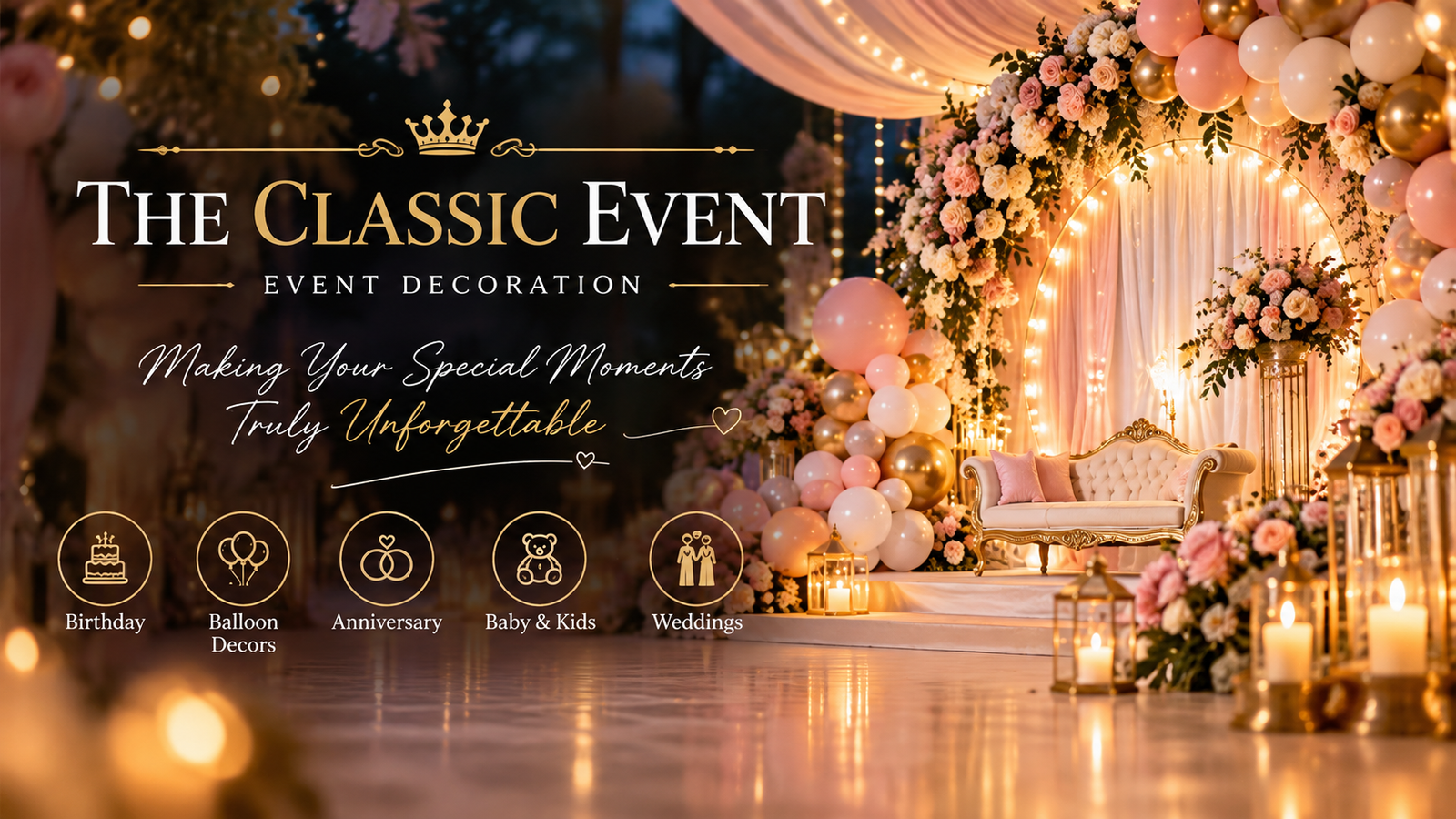 The Classic Event Decoration